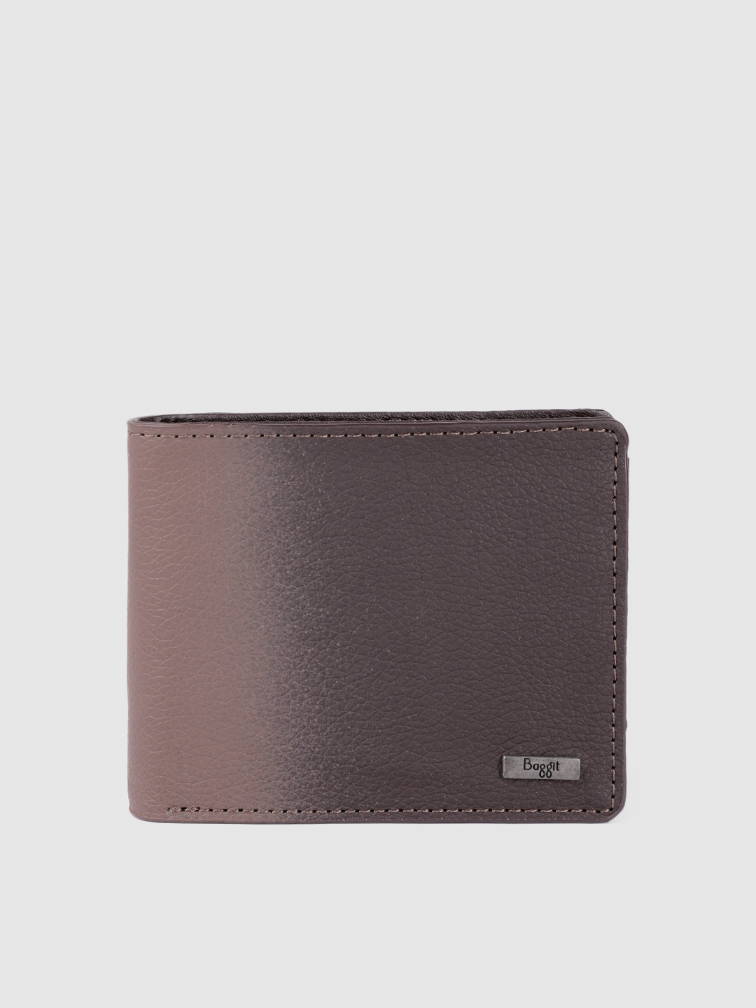 

Baggit Men Brown Solid Two Fold Wallet