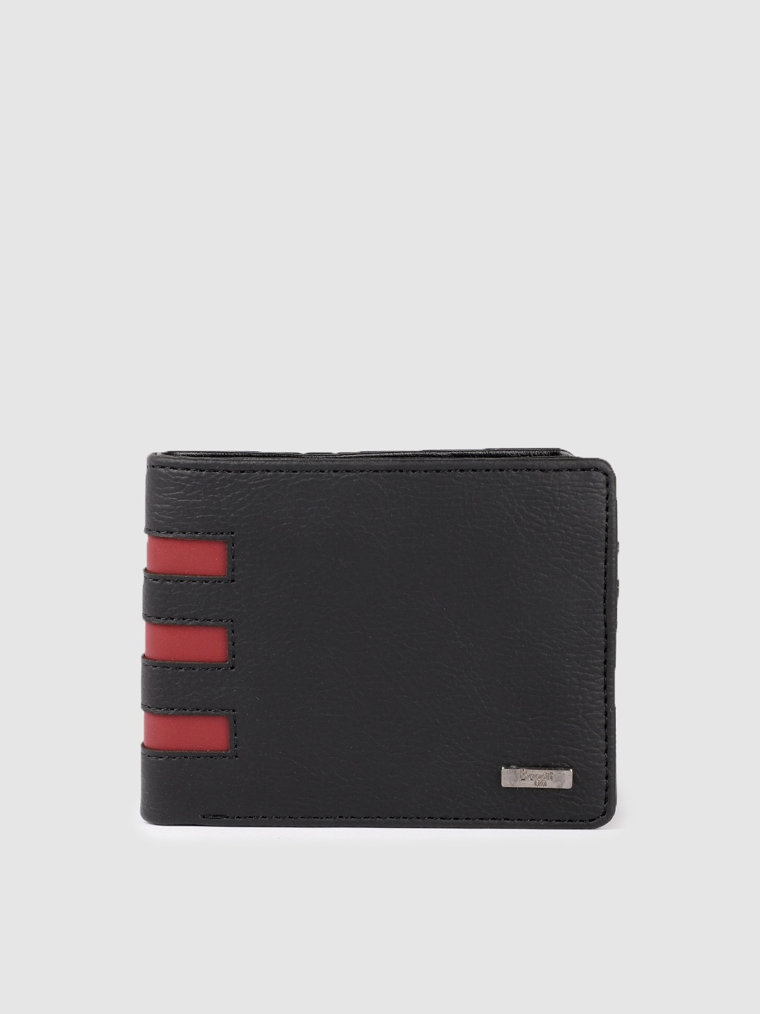 

Baggit Men Black Solid Two Fold Wallet