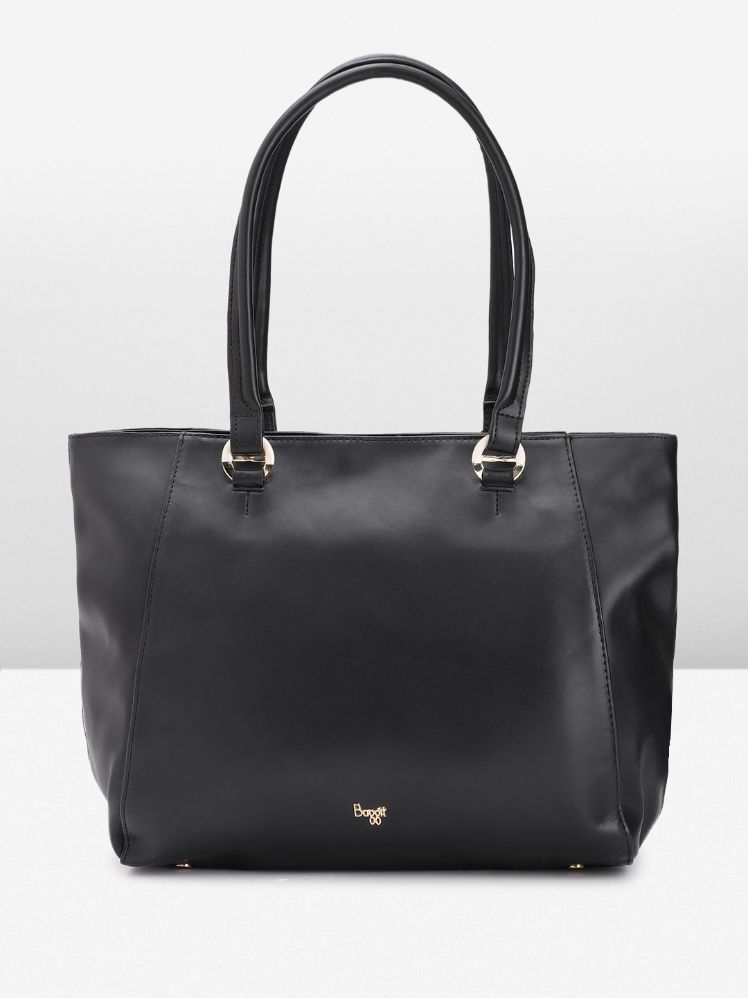 

Baggit Solid Structured Shoulder Bag, Black