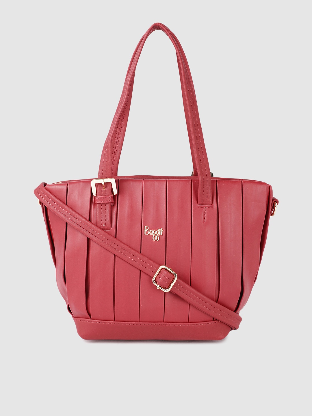 

Baggit Red Solid Structured Sling Bag