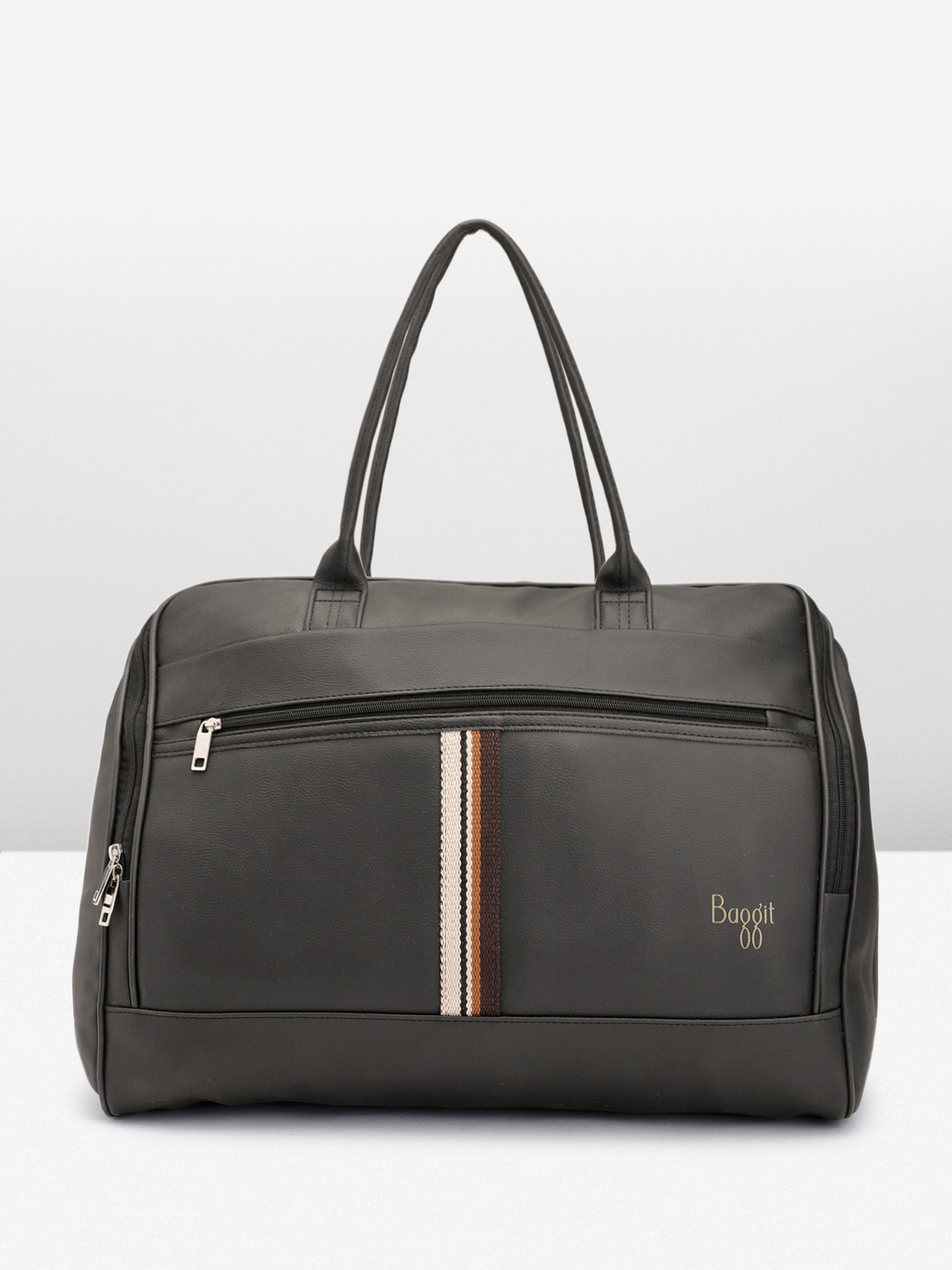 

Baggit Women Solid Foldable Medium-Sized Duffel Bag With Applique Detail, Black