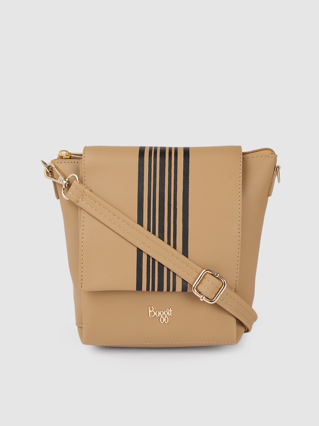 

Baggit Beige Striped Sling Bag