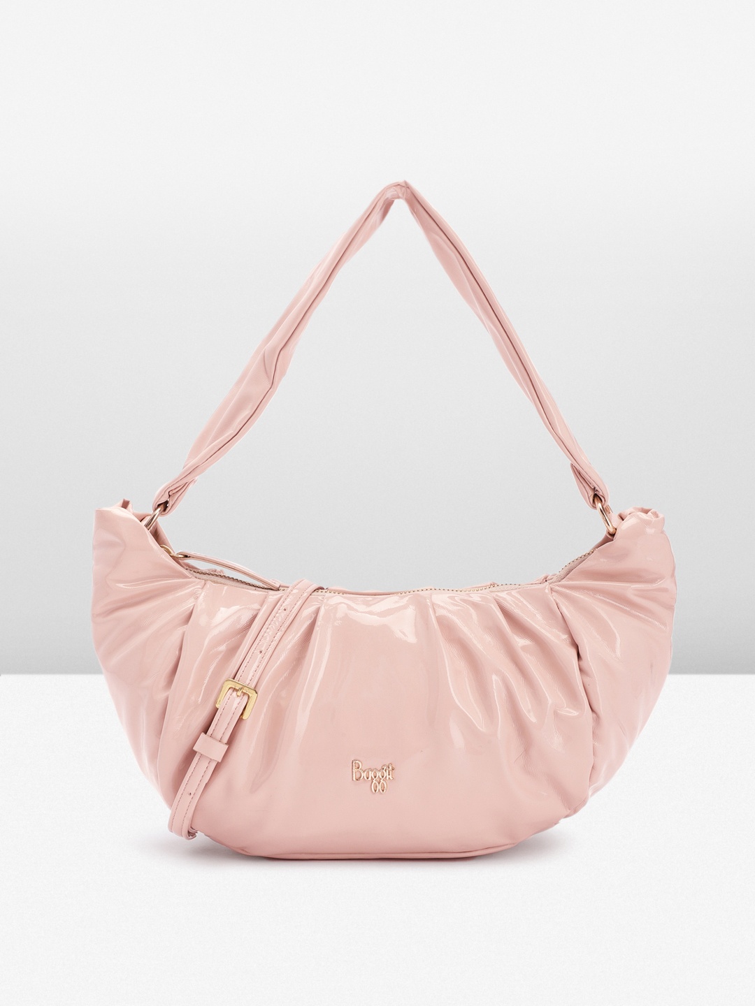 

Baggit Women Solid Hobo Bag, Pink