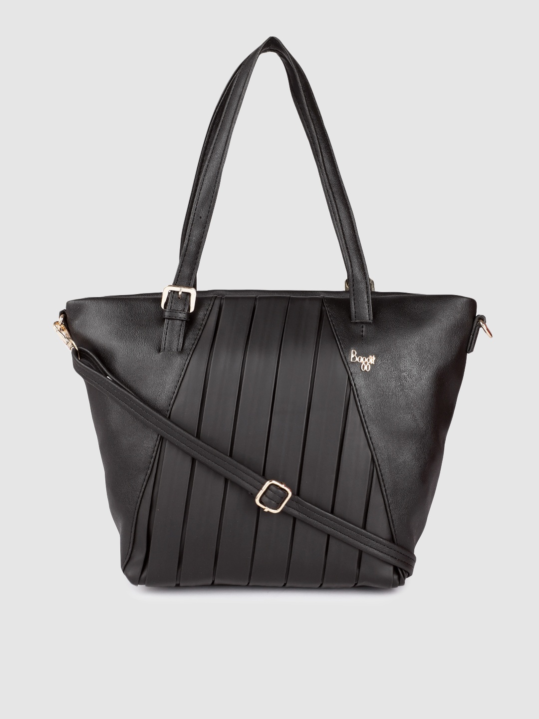 

Baggit Black Solid Structured Shoulder Bag