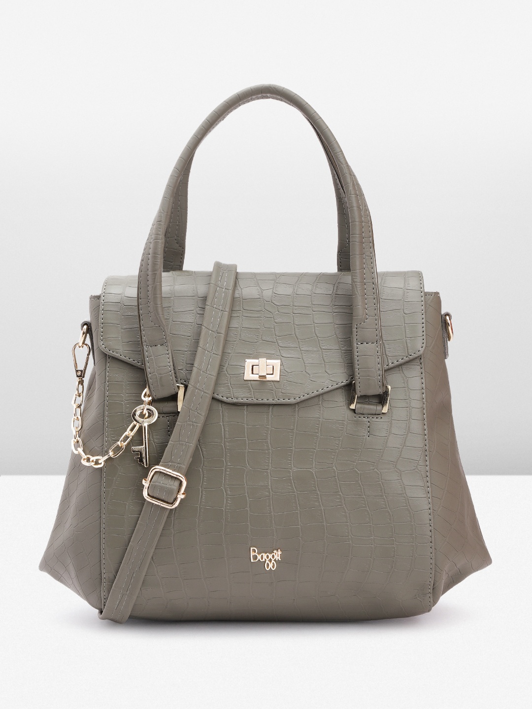 

Baggit Textured Handheld Bag, Olive