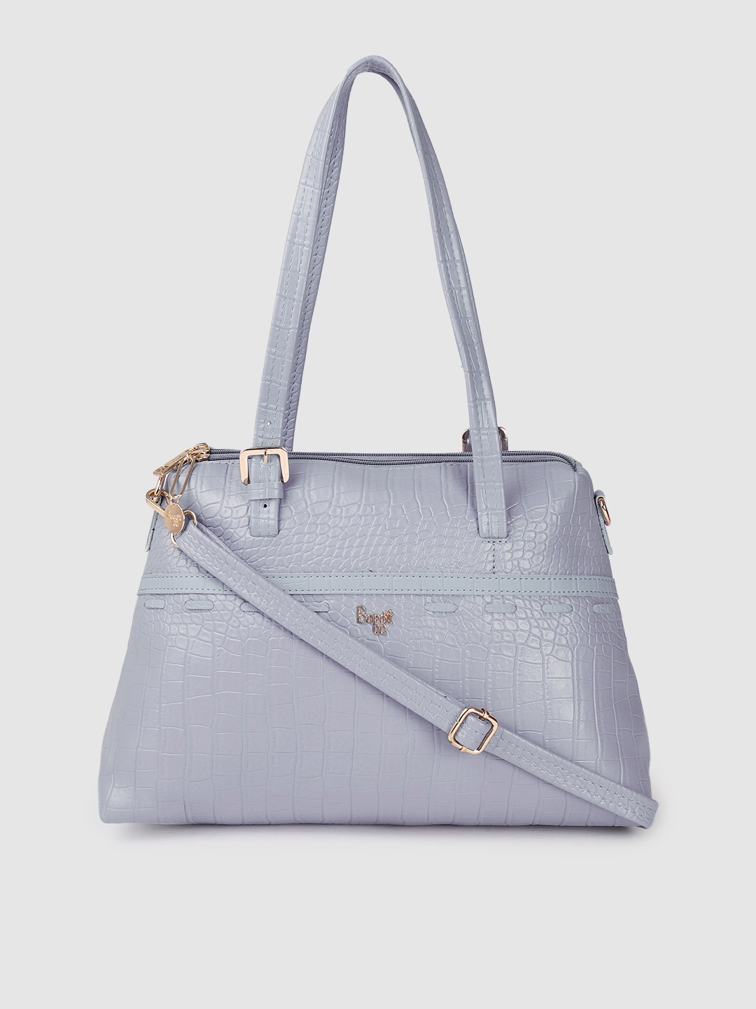 

Baggit Lavender Animal Textured Structured Shoulder Bag