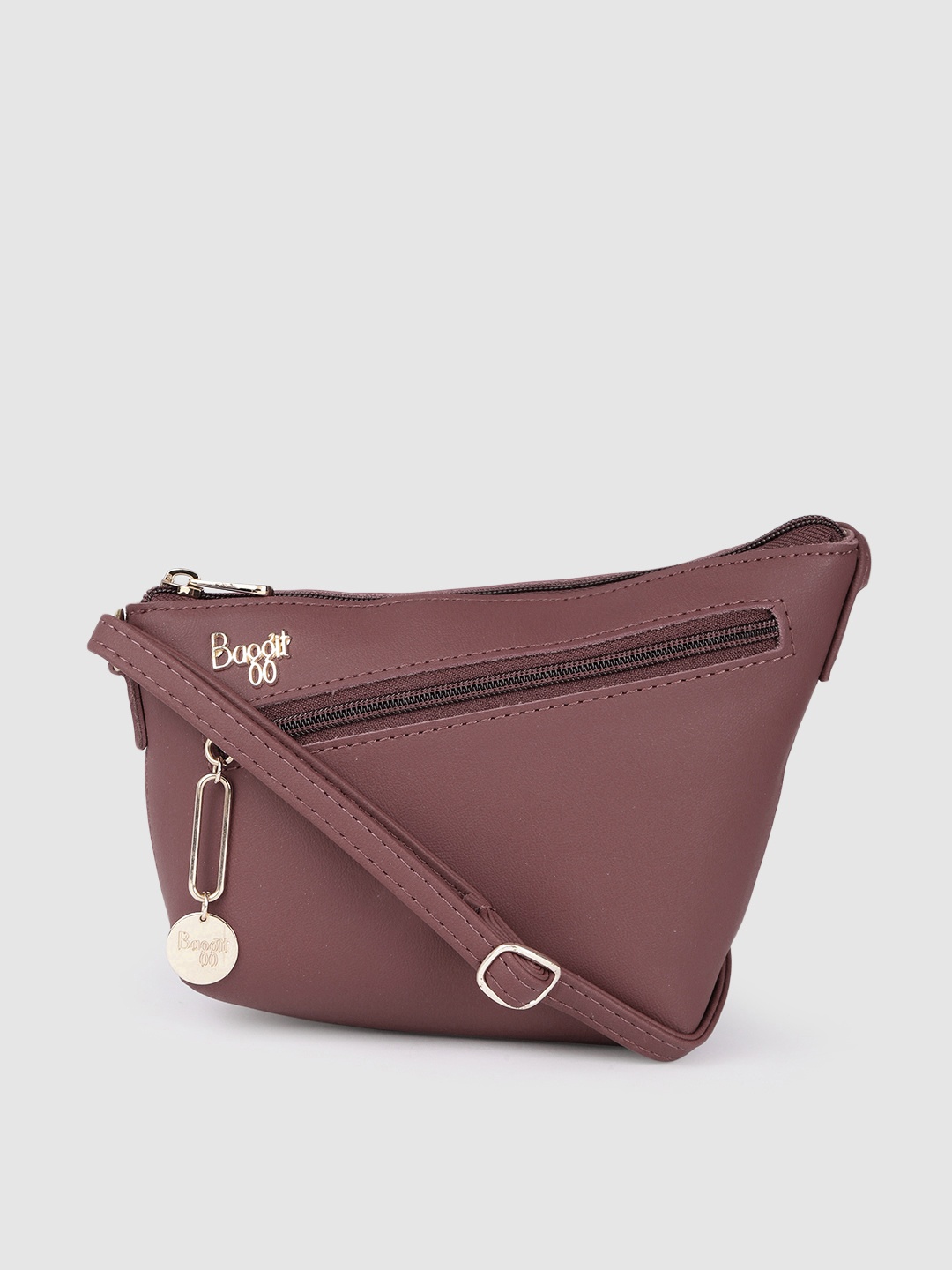 

Baggit Brown PU Structured Sling Bag
