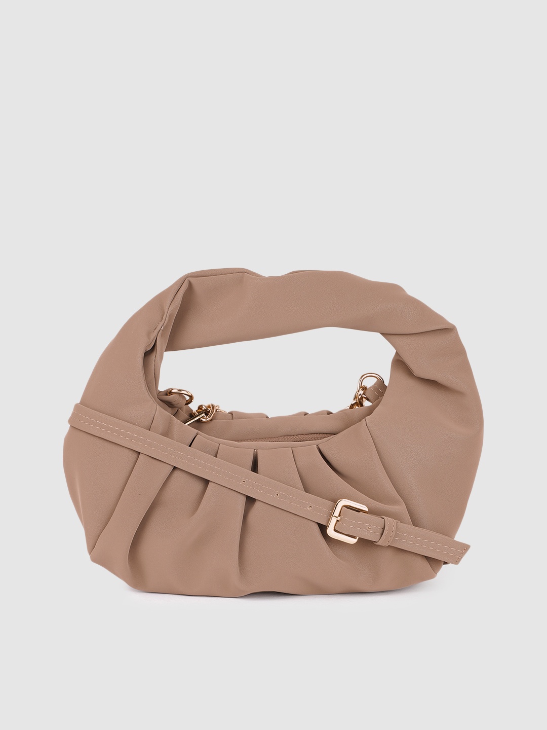 

Baggit Pink PU Structured Hobo Bag