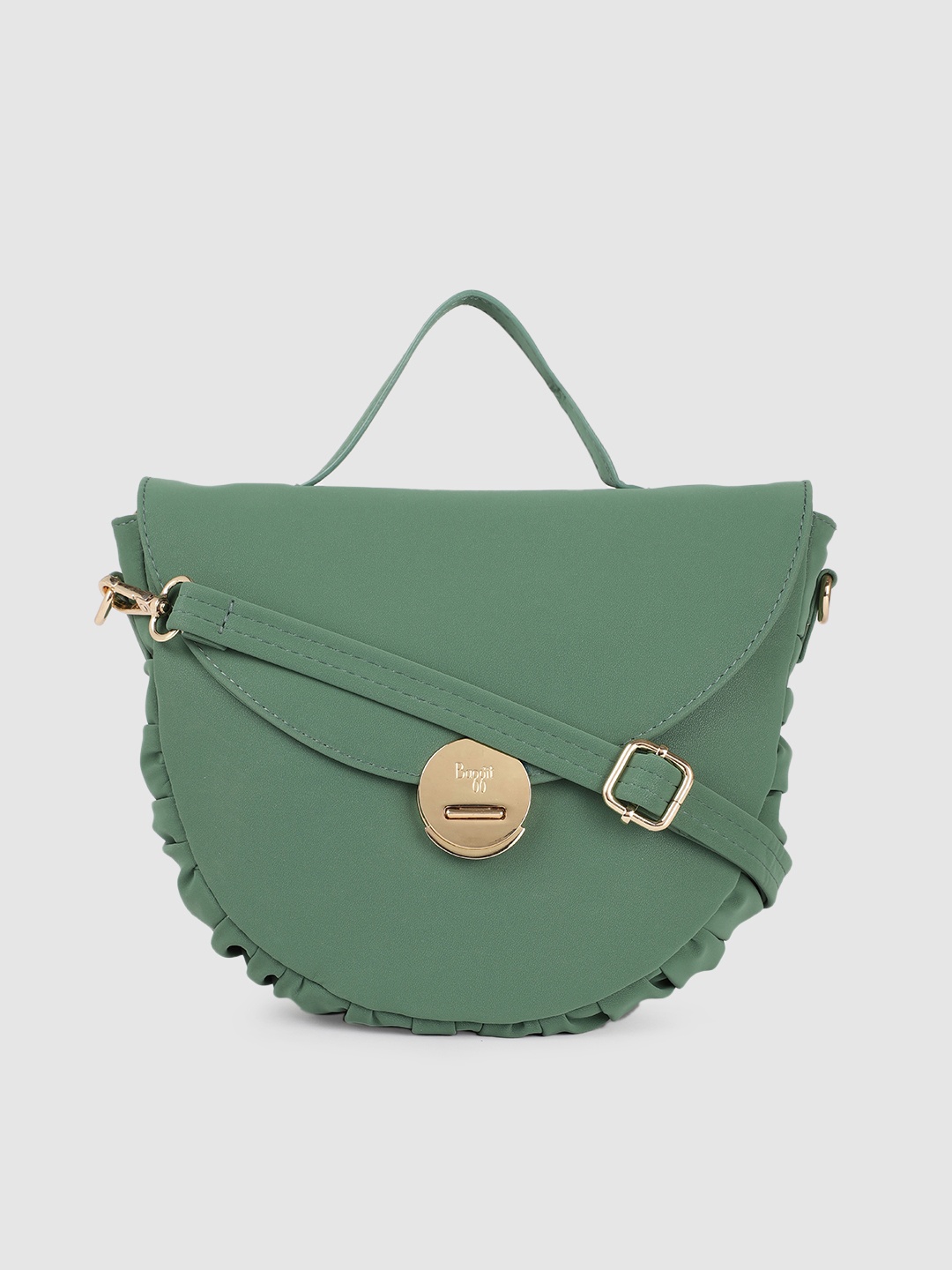 

Baggit Women Green Solid Structured Satchel