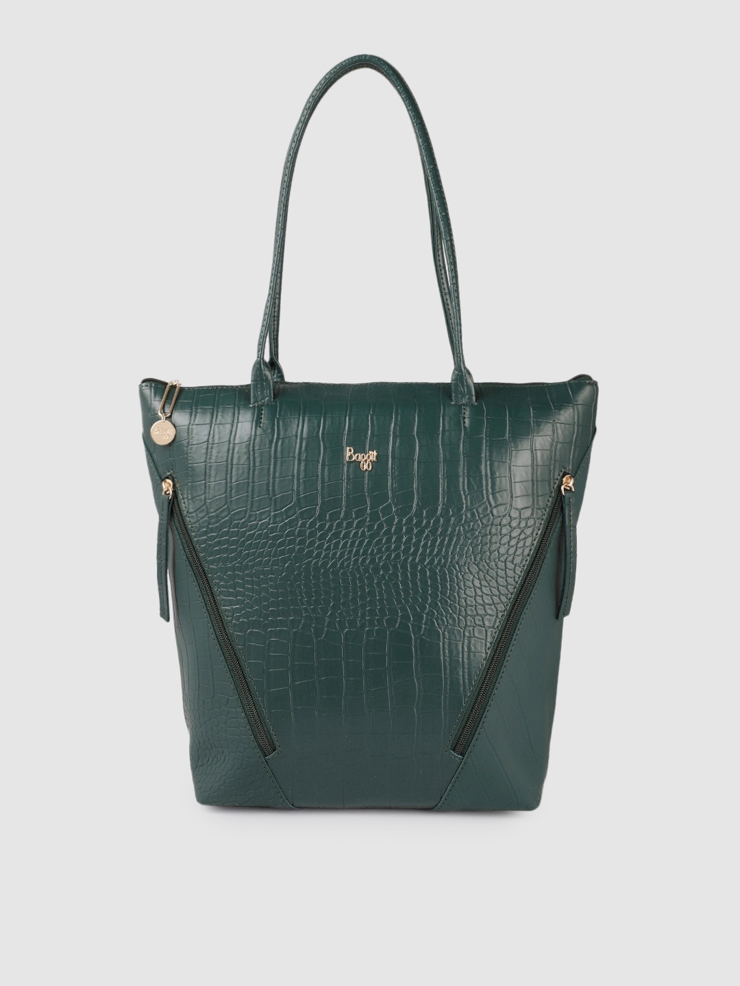

Baggit Green Textured Shoulder Bag