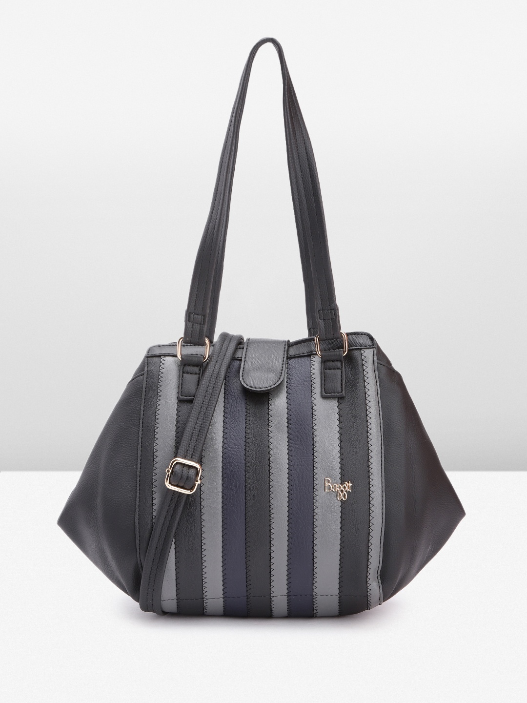 

Baggit Striped Shoulder Bag, Navy blue