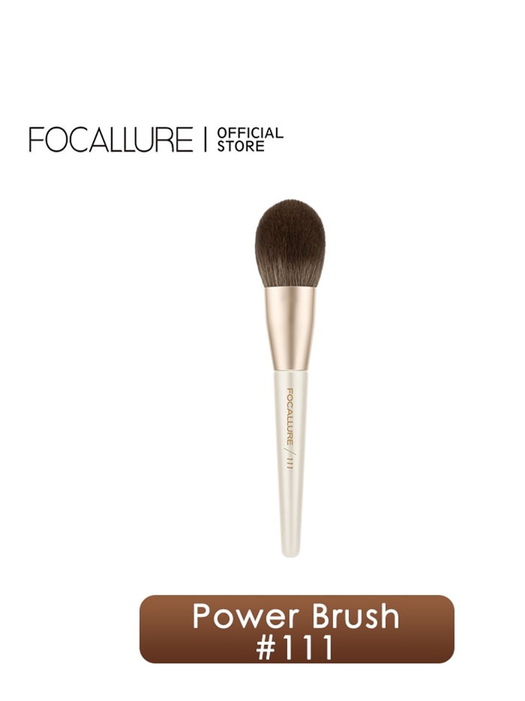 

FOCALLURE Matte Aluminum Ferrule Power Makeup Brush 111 - Gold Toned