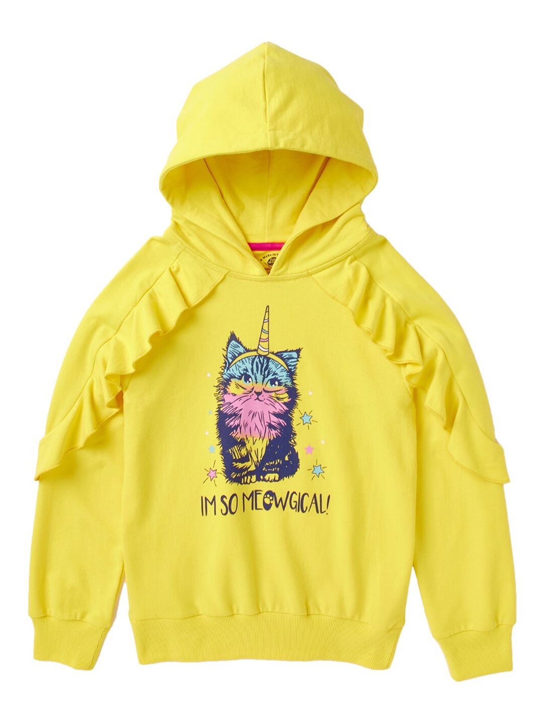 

Cub McPaws Girls Printed Hooded Sweatshirt, Yellow