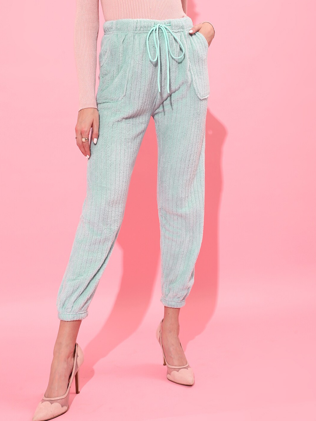 

STREET 9 Women Loose Fit Joggers Trousers, Turquoise blue