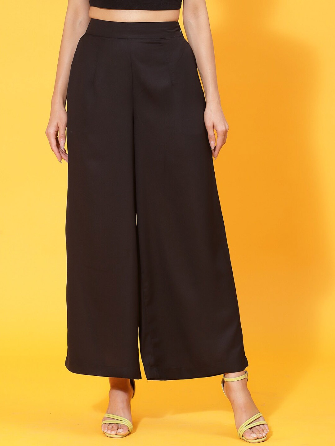 

KASSUALLY Women Loose Fit High-Rise Trousers, Black