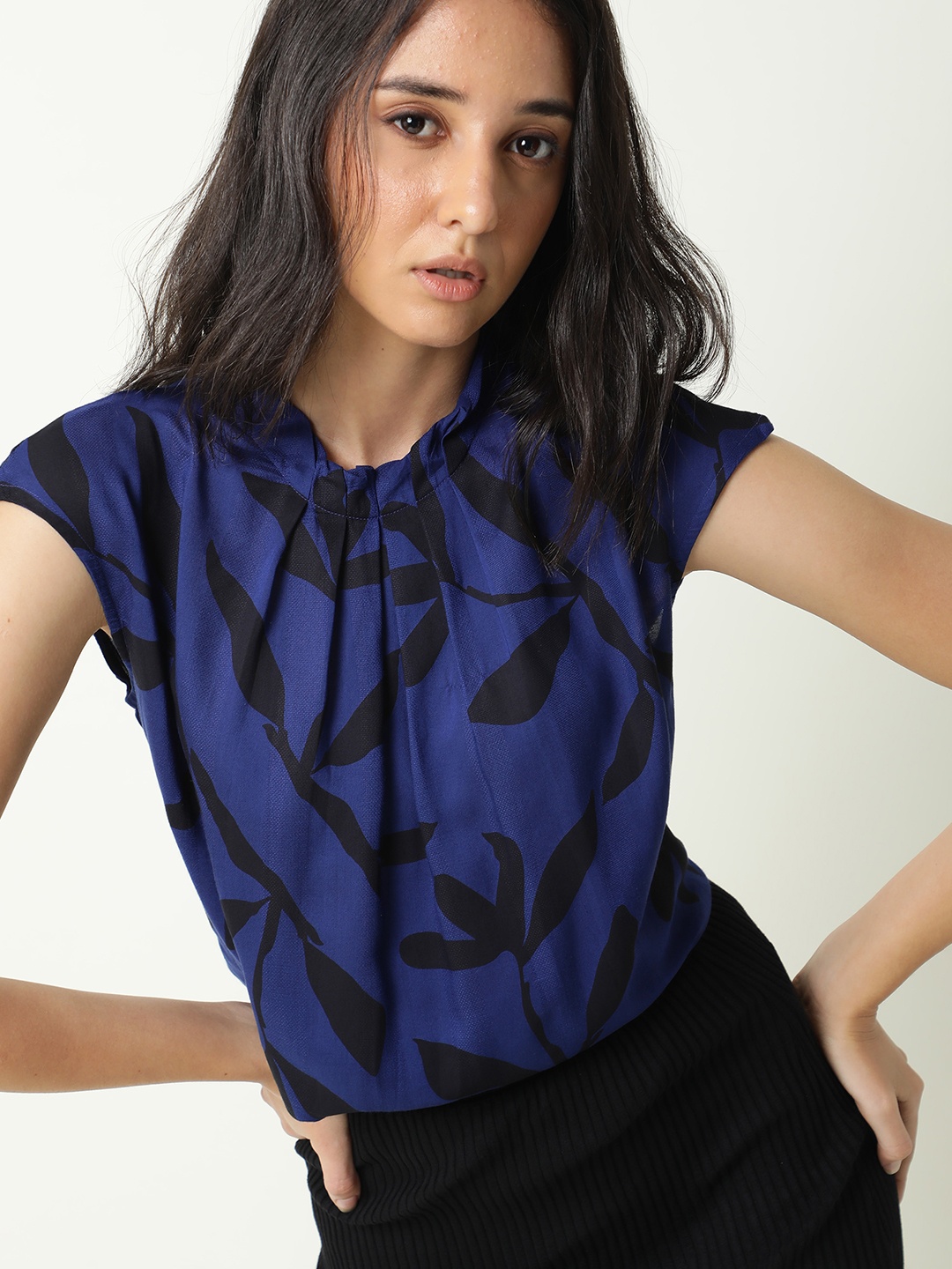 

RAREISM Floral Print Top, Blue