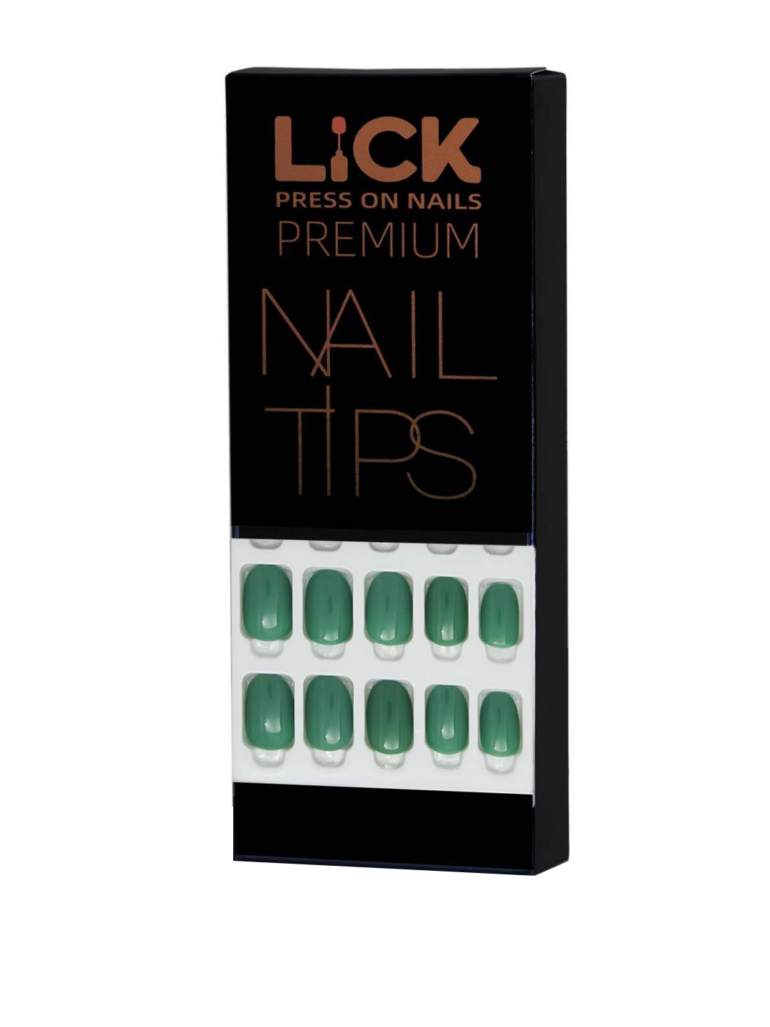 

LICK Set Of 12 Reusable Acrylic Nail Extension, Green