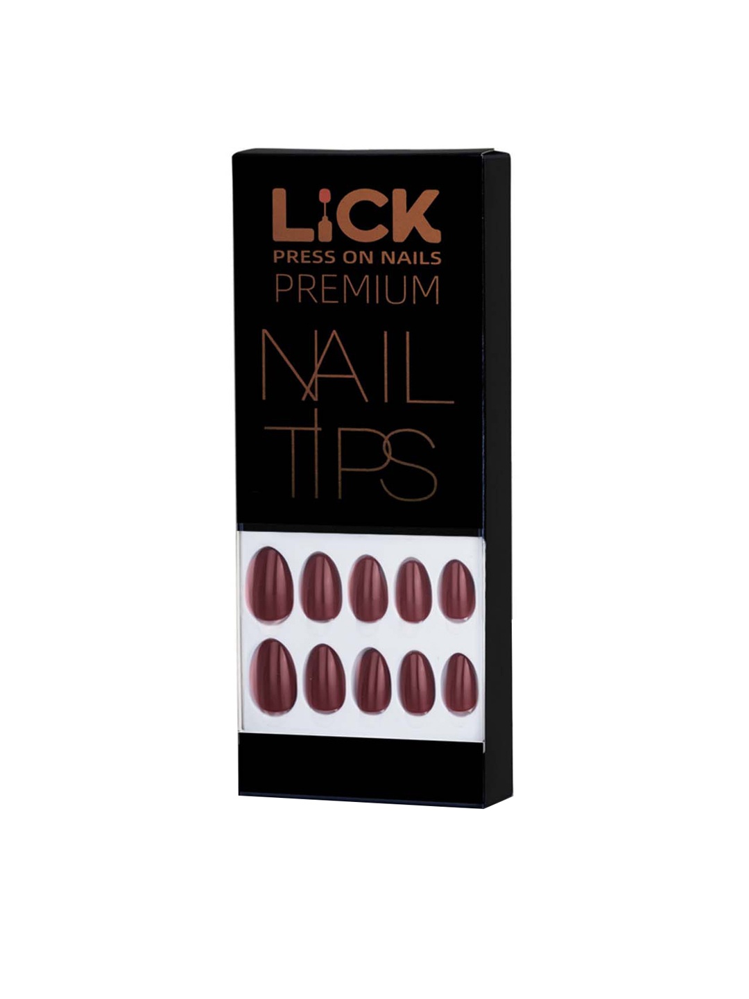 

LICK Set Of 12 Maroon Reusable Acrylic Nail Extension