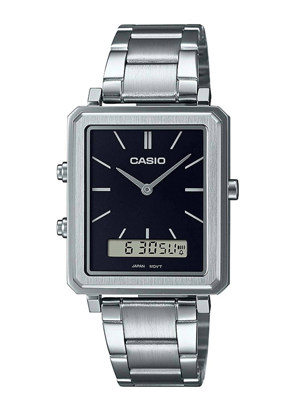 

CASIO Men Stainless Steel Bracelet Style Strap Analogue Watch A2083, Black