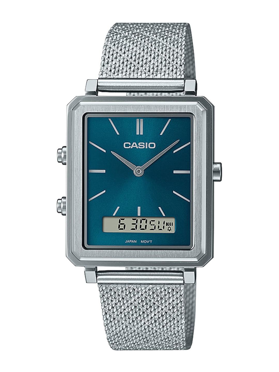 

CASIO Men Stainless Steel Bracelet Style Strap Analogue Watch A2087, Blue