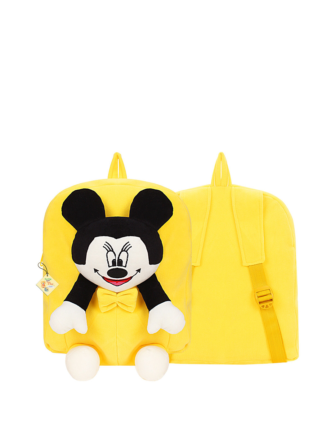 

Frantic Kids Mickey Mouse Velvet Backpack, Yellow
