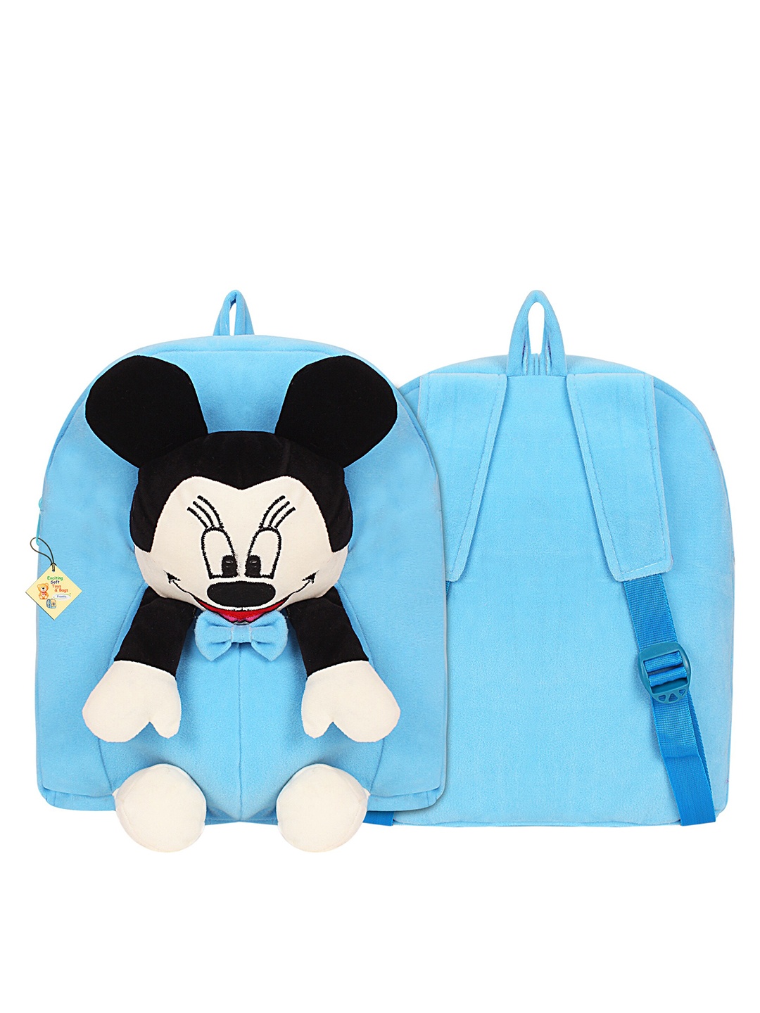 

Frantic Kids Mickey Mouse Velvet Backpack, Blue