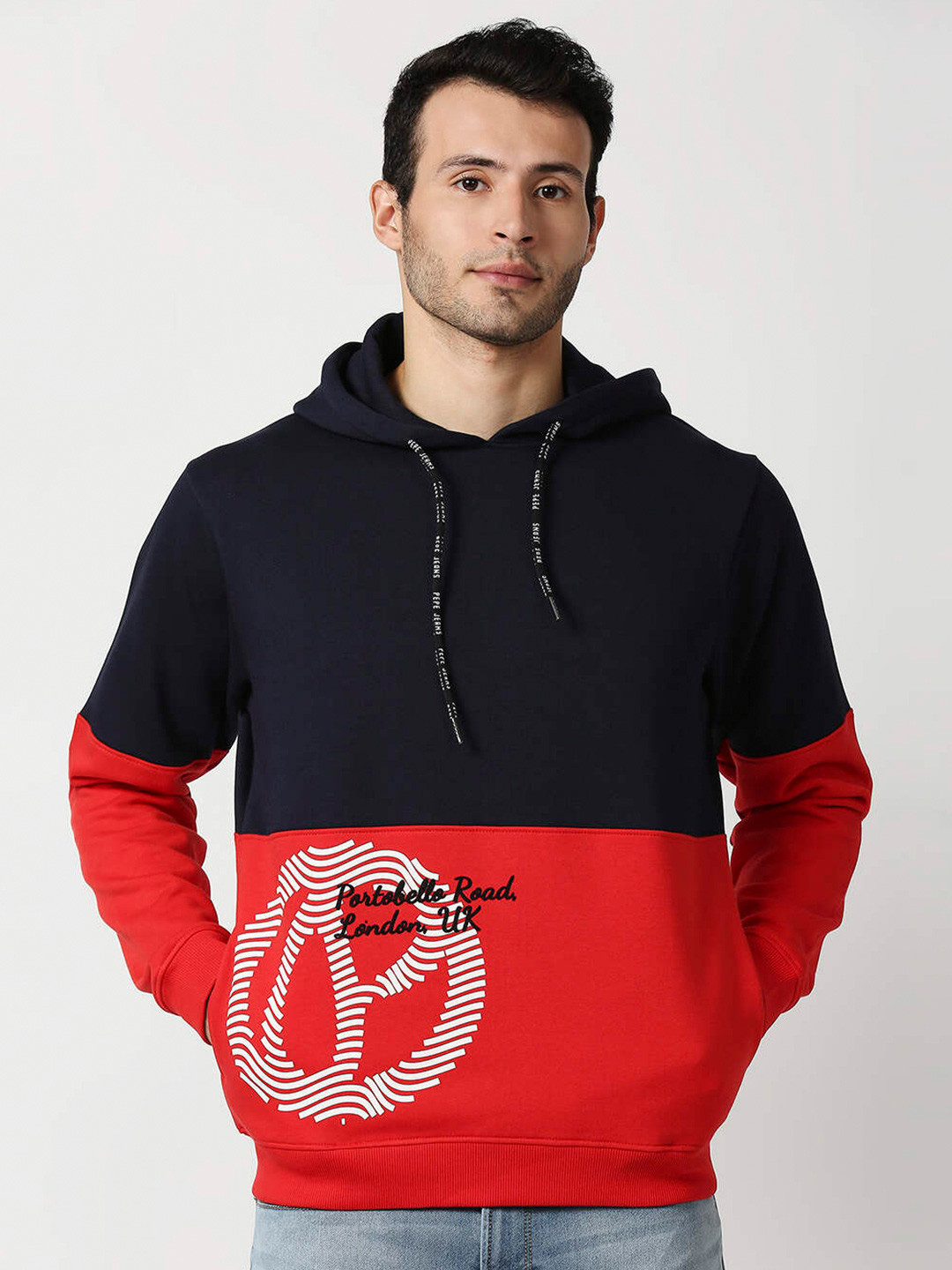 

Pepe Jeans Men Blue Colourblocked Sweatshirt