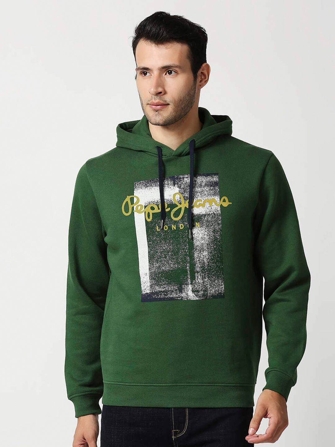 

Pepe Jeans Men Green Printed Sweatshirt