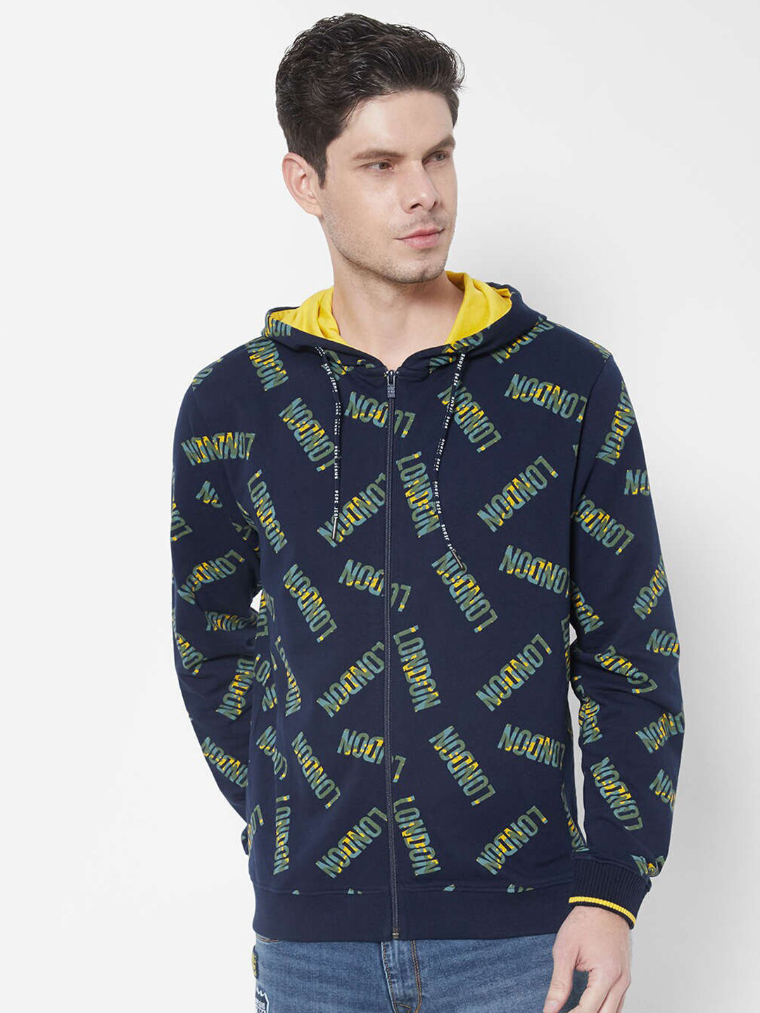 

Pepe Jeans Men Blue Printed Sweatshirt
