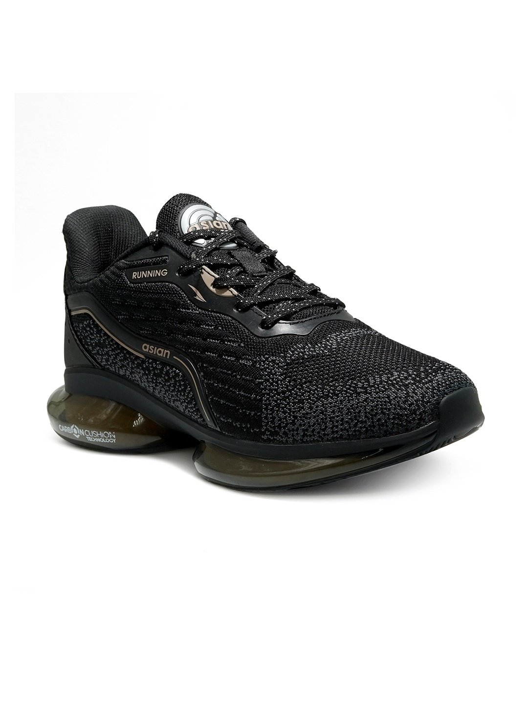 

ASIAN Men Mesh Running Non-Marking Shoes, Black