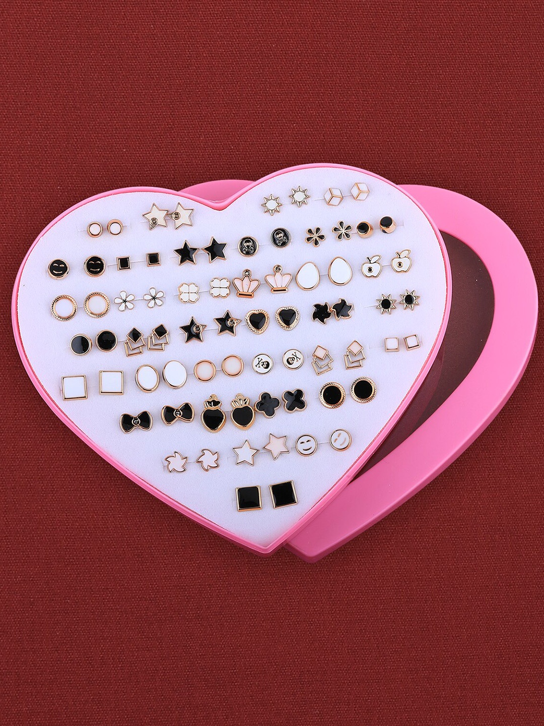 

Silver Shine Black Contemporary Studs Earrings