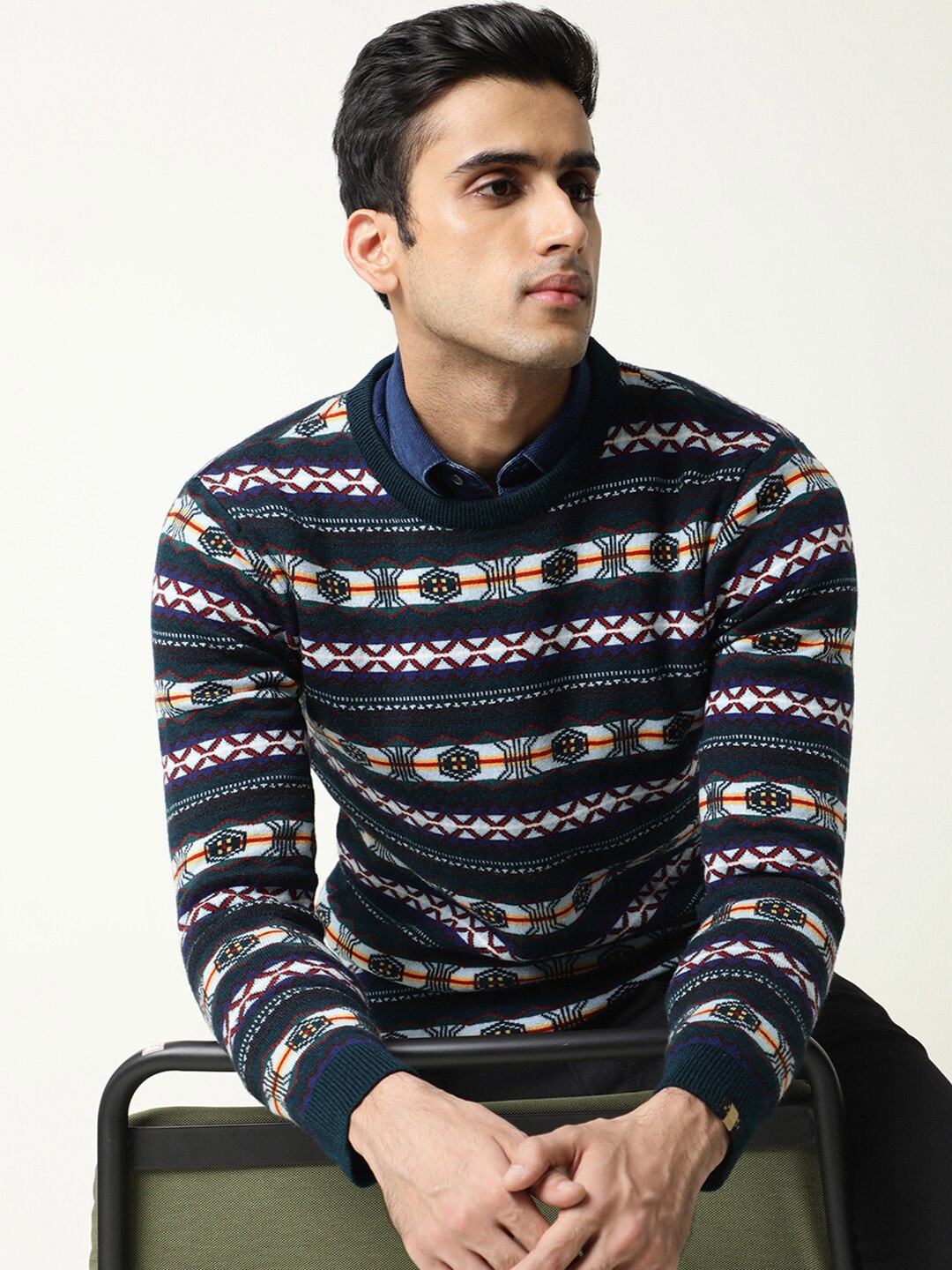 

RARE RABBIT Men Fare Slim Fit Sweatshirt, Green