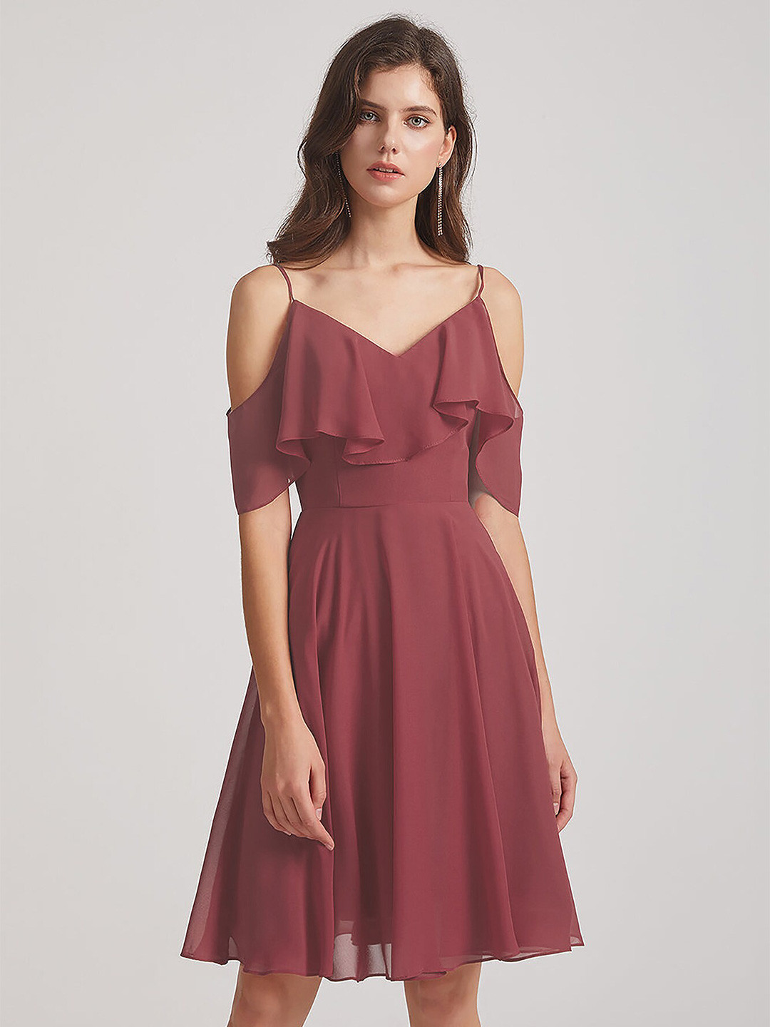 

La Aimee Women Chic Brown Solid Dress