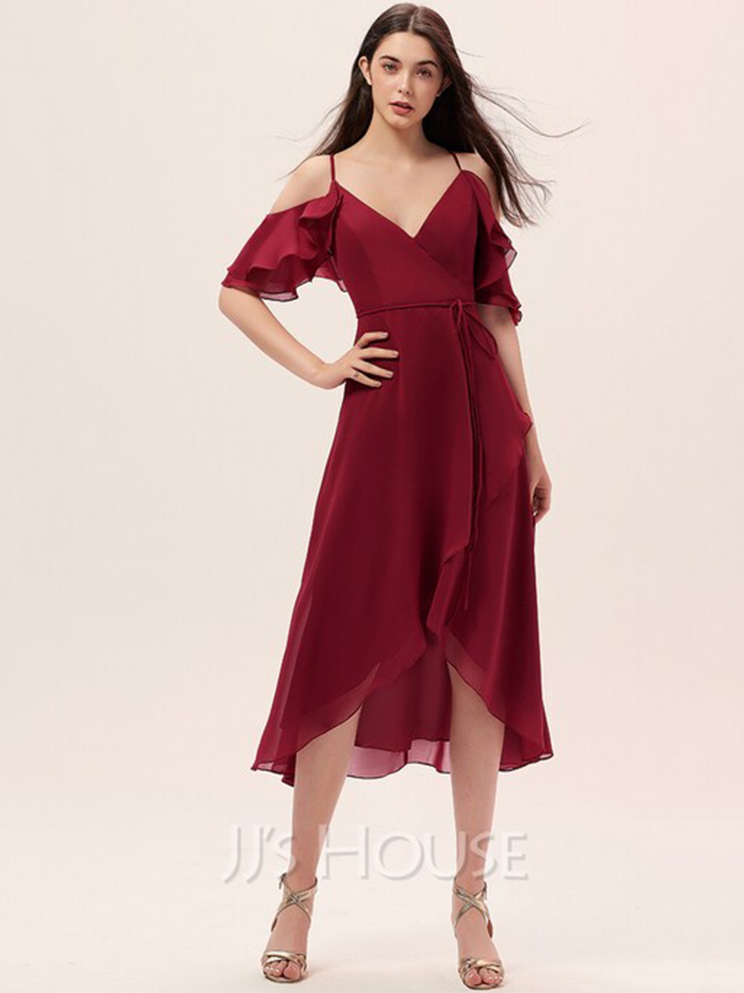 

La Aimee Women Gorgeous Red Solid Dress