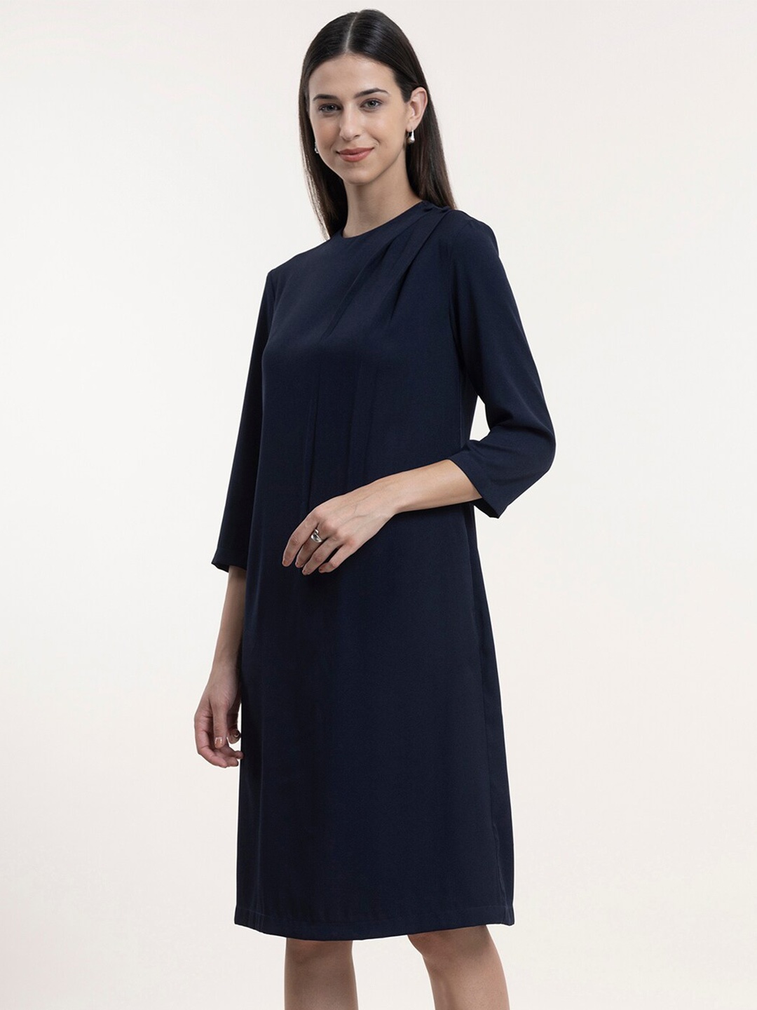 

FableStreet Navy Blue Formal A-Line Dress