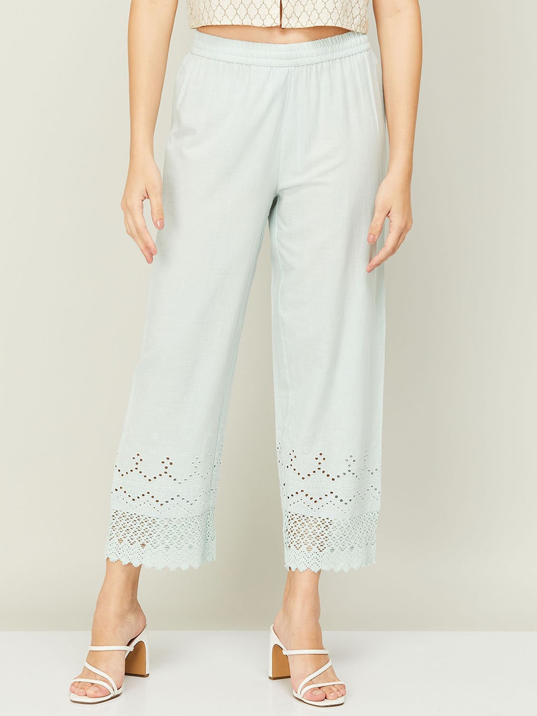 

Melange by Lifestyle Women Blue Trousers