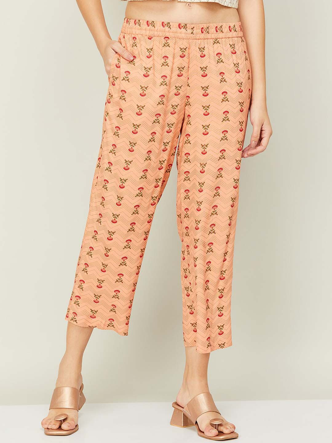 

Melange by Lifestyle Women Pink Printed Trousers