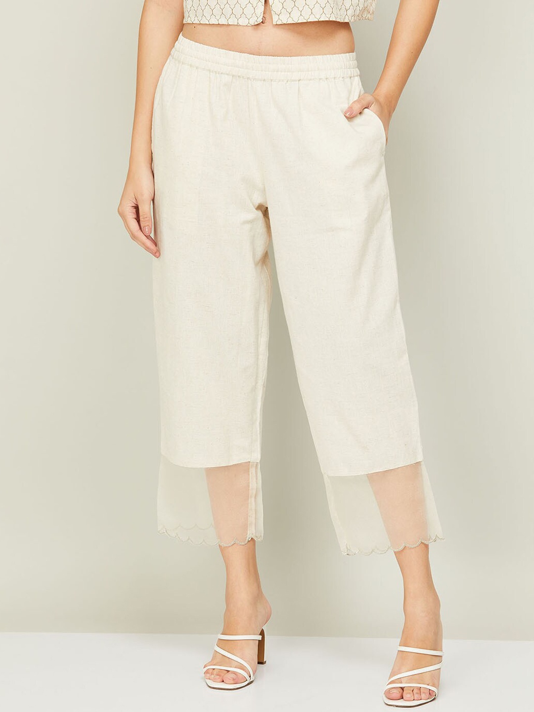 

Melange by Lifestyle Women Beige Trousers