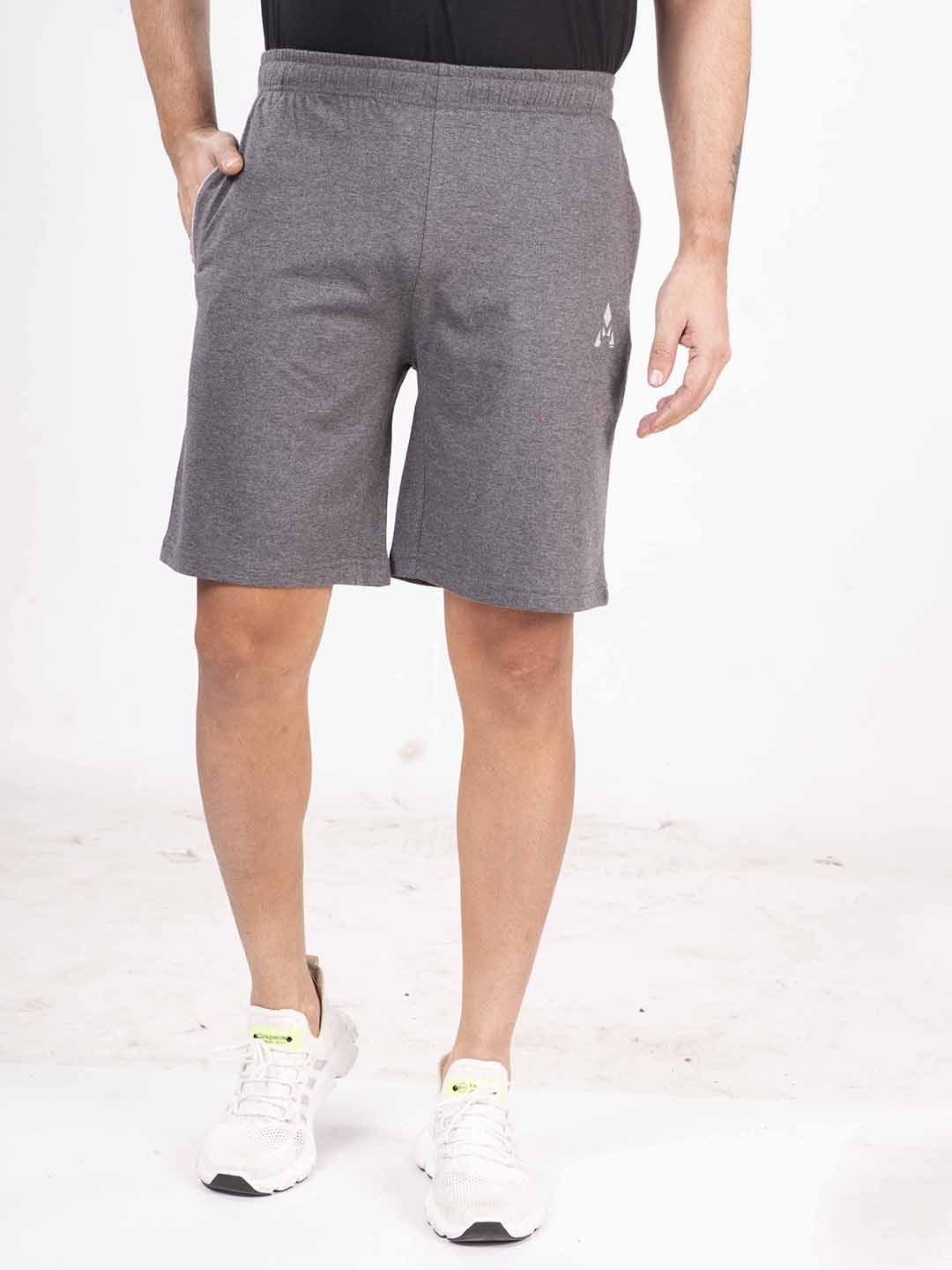 

ACTIMAXX Men Charcoal Solid Lounge Cotton Shorts