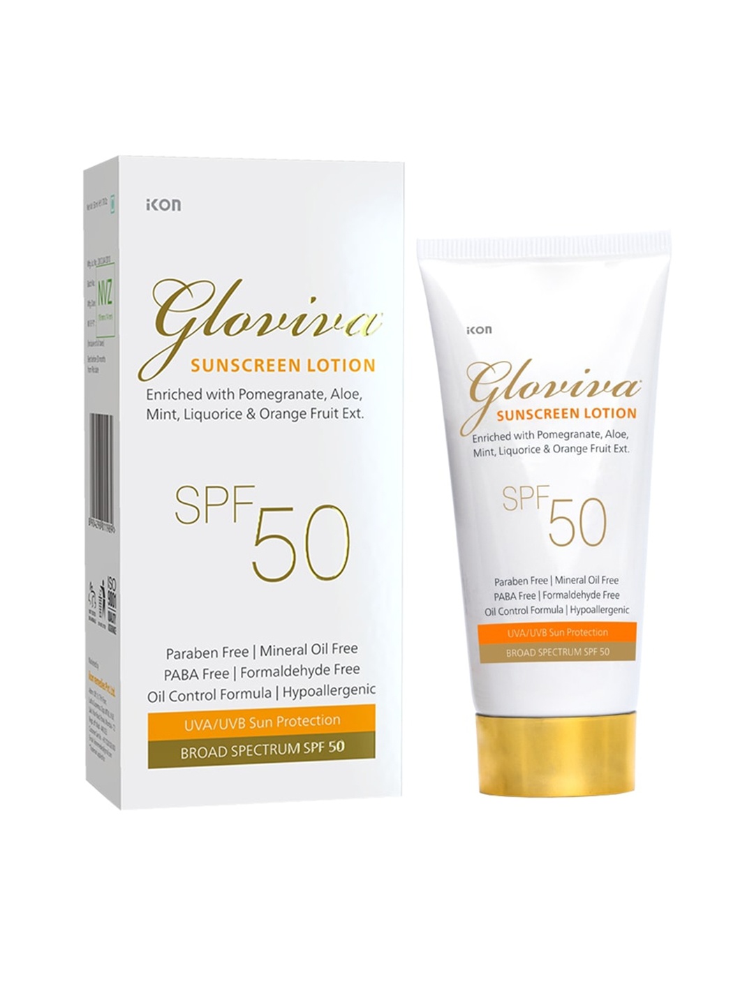 

Gloviva Sunscreen Lotion SPF 50, White