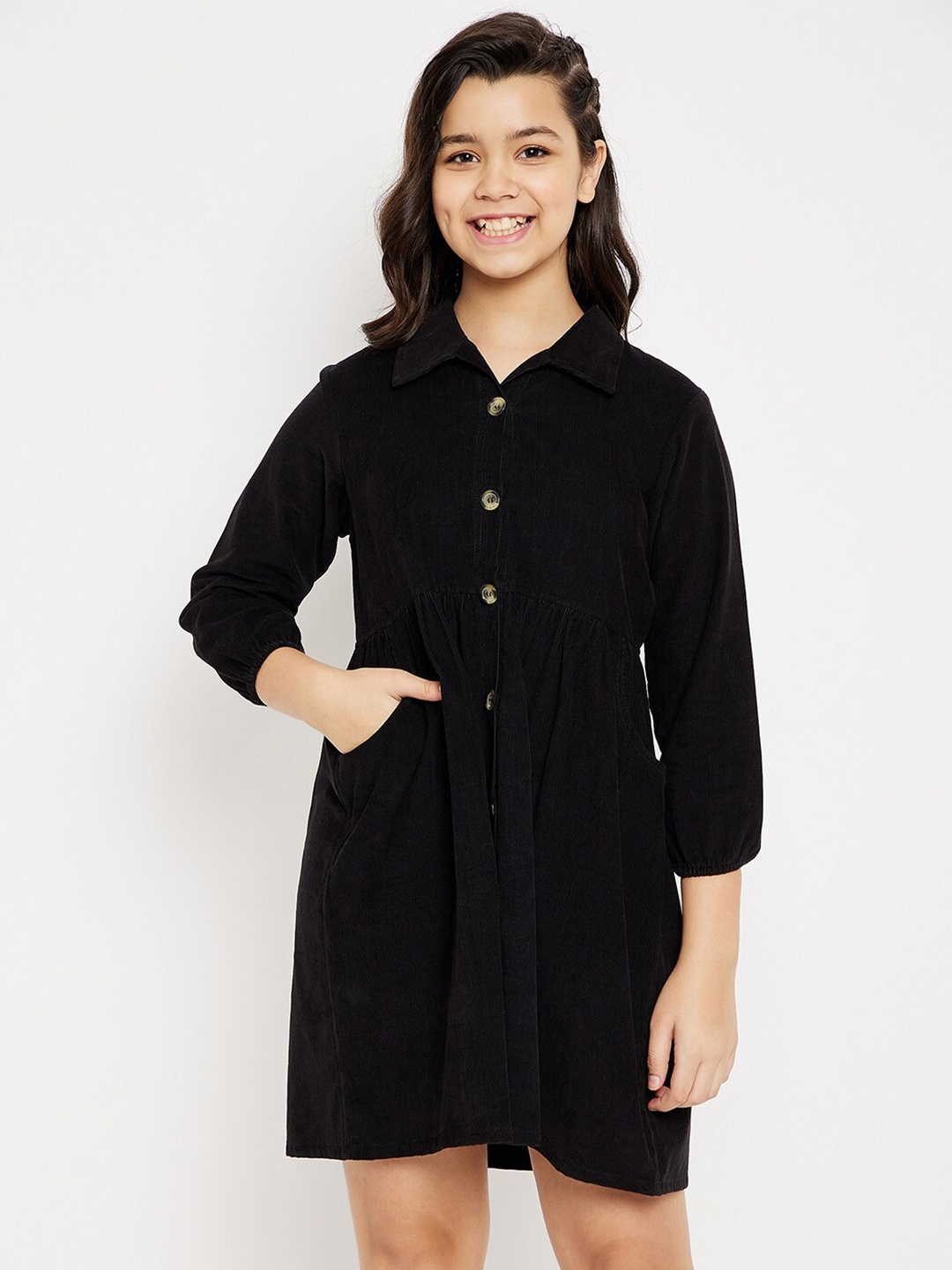 

luyk Black Shirt Dress