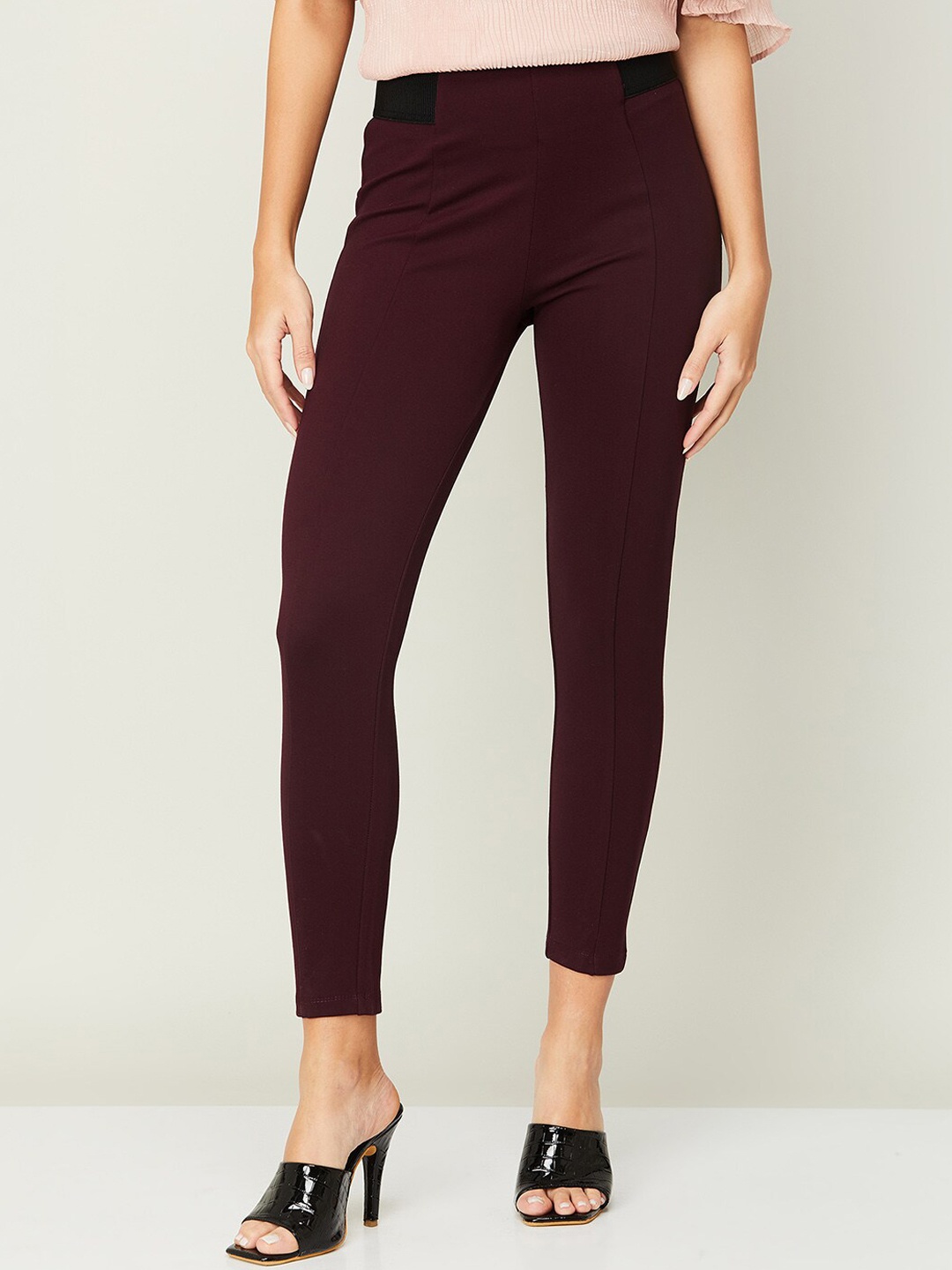 

CODE by Lifestyle Women Red Skinny Fit Trousers