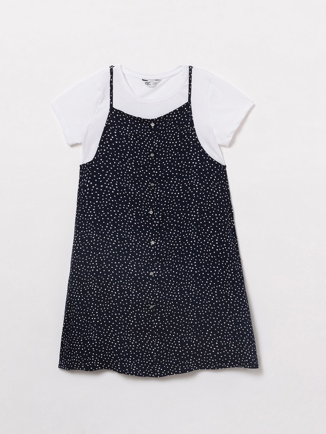 

Fame Forever by Lifestyle Navy Blue Pinafore Dress