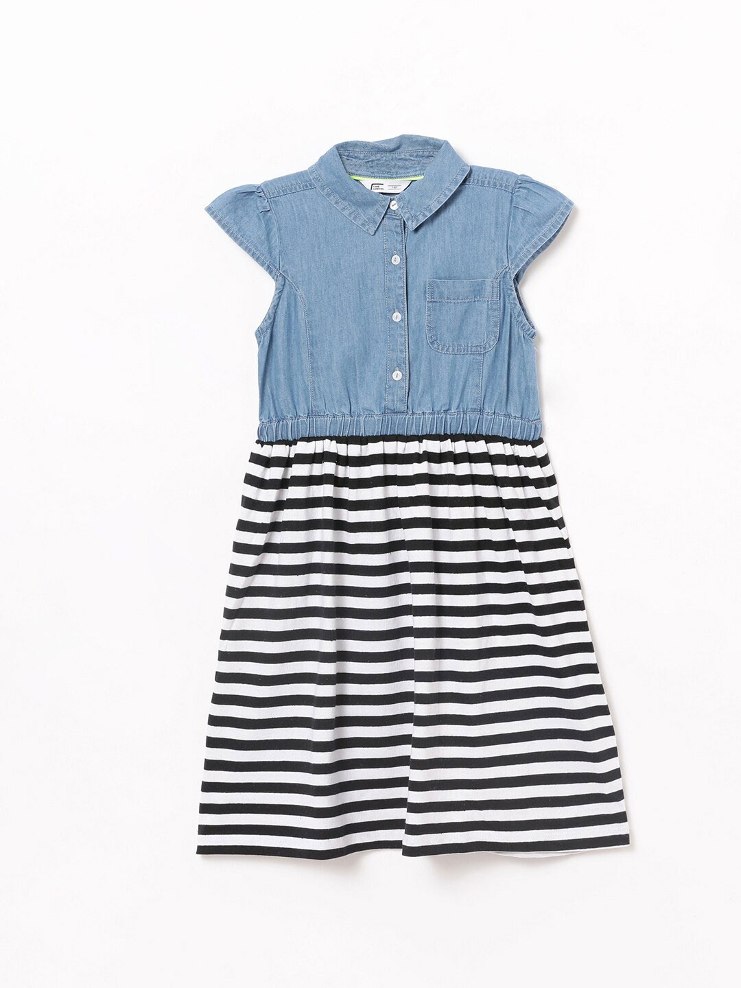 

Fame Forever by Lifestyle Blue Striped A-Line Dress