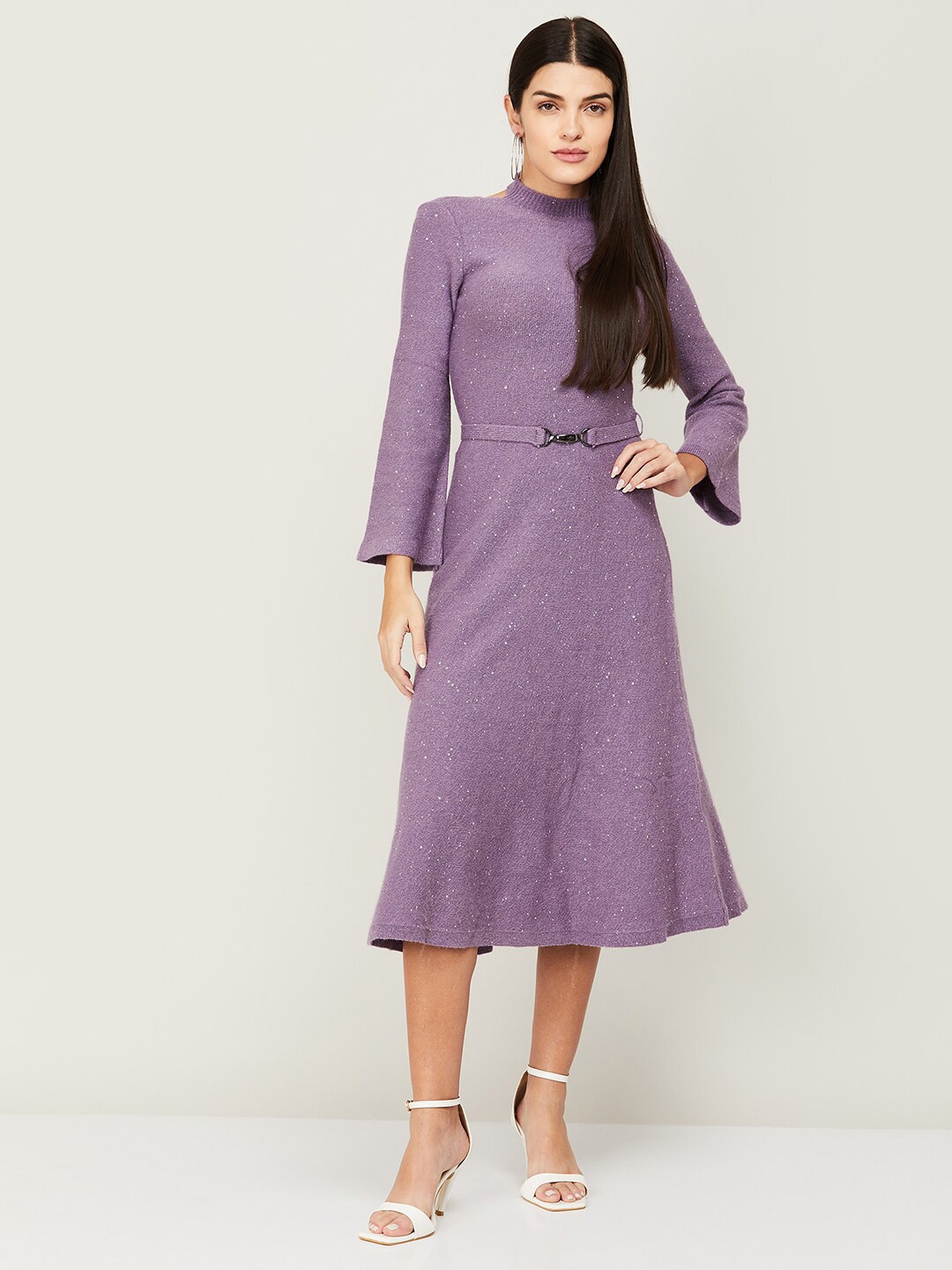 

CODE by Lifestyle Purple A-Line Midi Dress