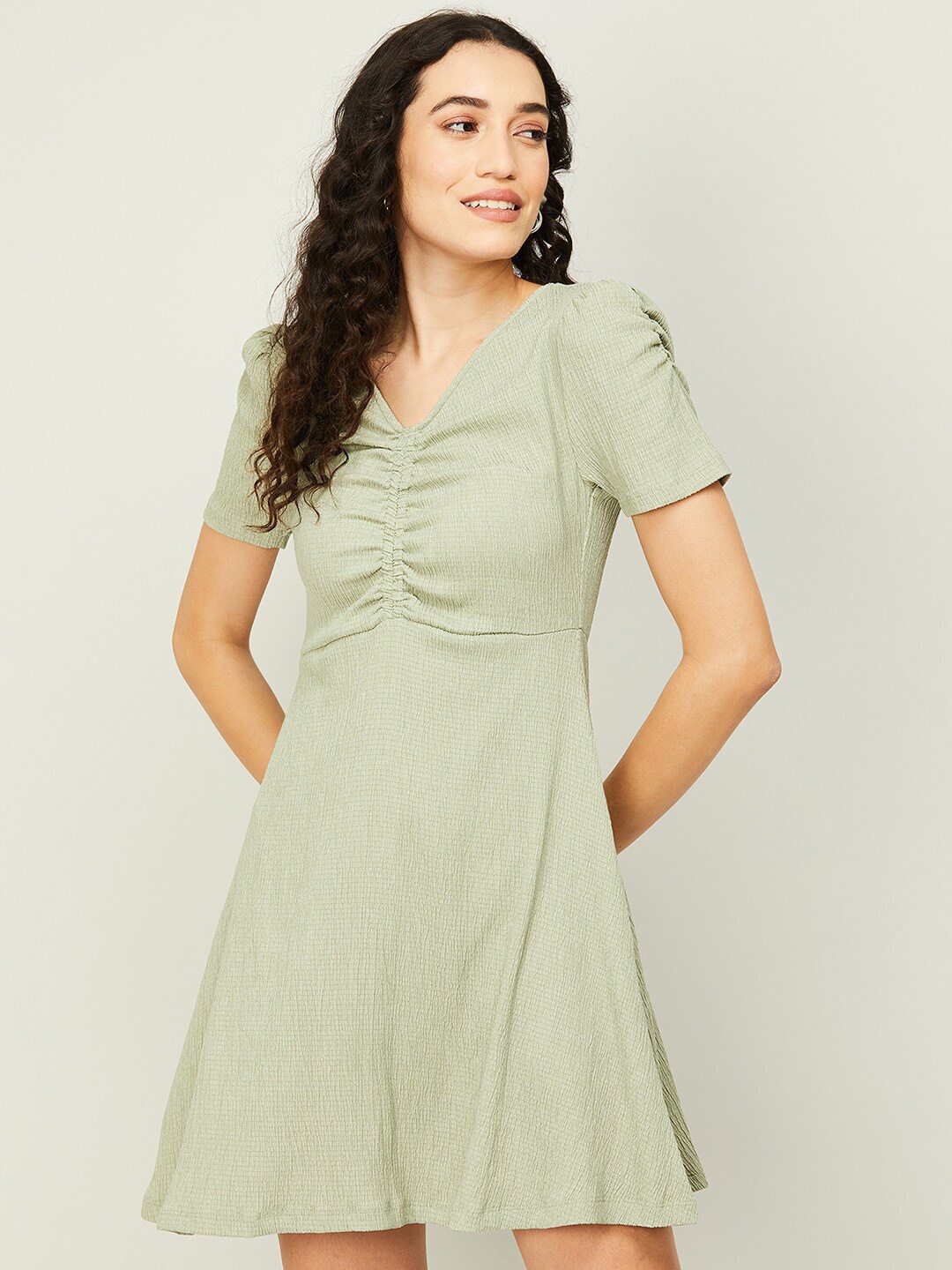 

Ginger by Lifestyle Olive Green A-Line Dress