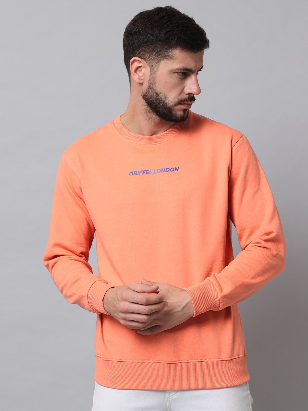 

GRIFFEL Men Grey Sweatshirt