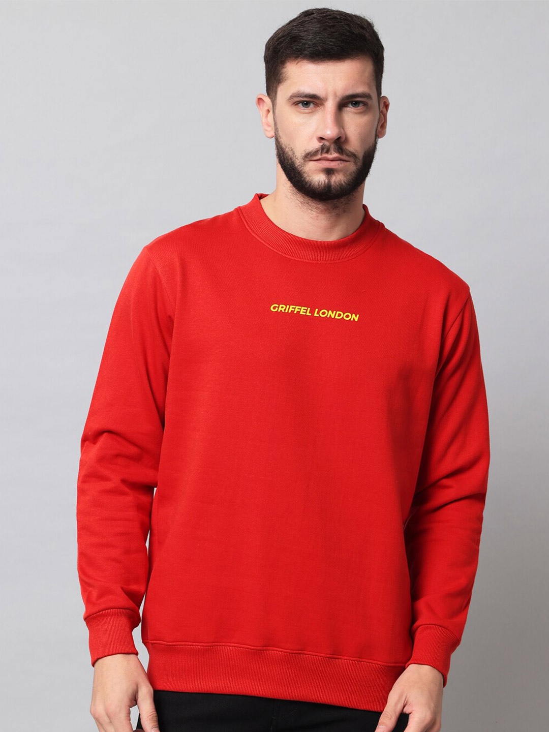 

GRIFFEL Men Maroon Sweatshirt
