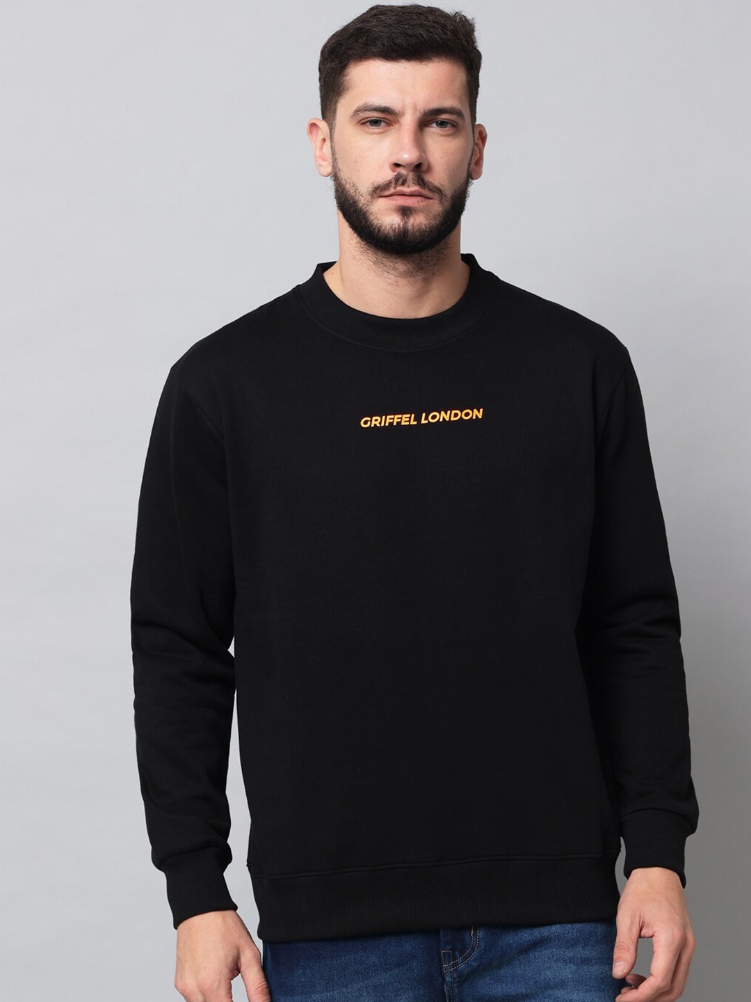 

GRIFFEL Men Green Printed Sweatshirt