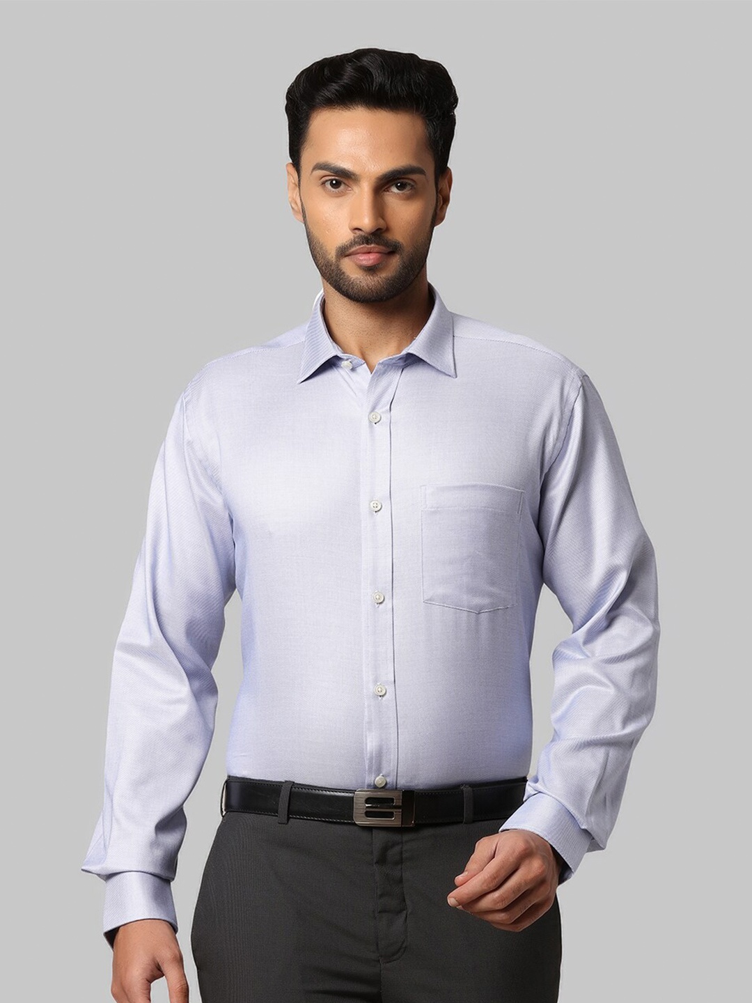 

Park Avenue Men Grey Formal Shirt